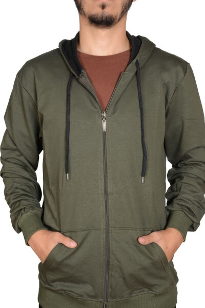 Unisex Hooded Zip-Up Sweatshirt - 1