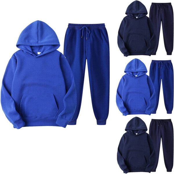 Unisex Two Piece Set Casual Tracksuit Running Sportswear 2022 Fall Winter Sets Clearance Outfits Men's And Women's Long Sleeve Pullover Hoodies Sweatshirt Sweatpants Suit- - 3
