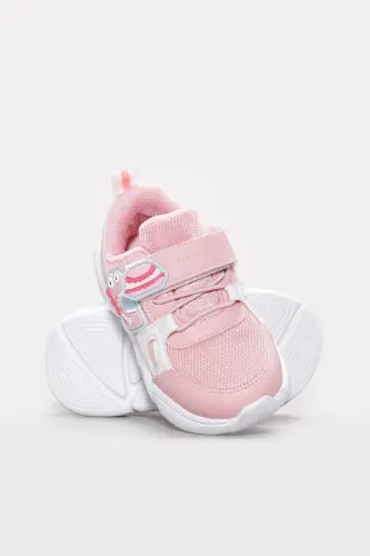 Kız Çocuk Sneaker Ayakkabı 461BA105 - Pembe Beyaz A.Mavi - 3