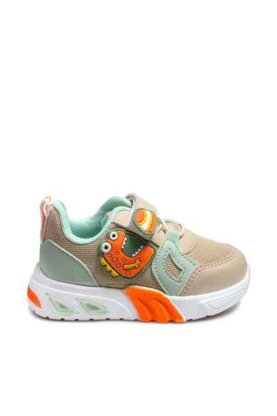 Unisex Işıklı Bebek Spor Hafif Taban Sneaker Yazlık Ayakkabı Bej 461BA105 - 8