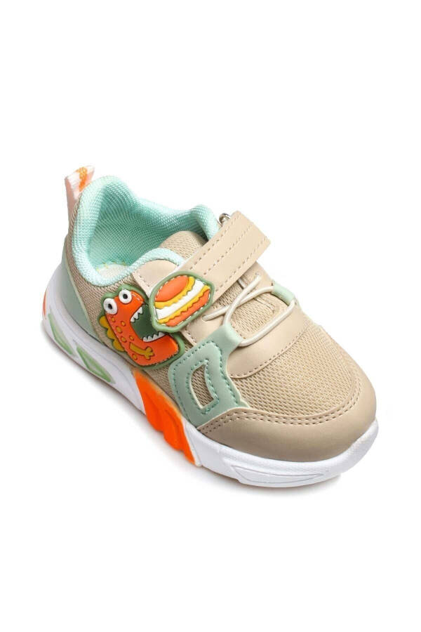 Unisex Işıklı Bebek Spor Hafif Taban Sneaker Yazlık Ayakkabı Bej 461BA105 - 10