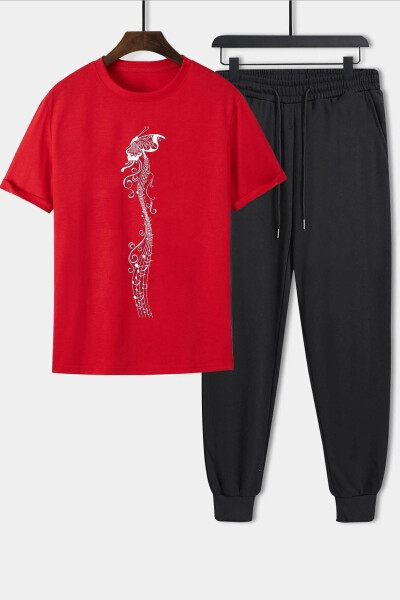 Unisex Kapalak Qo‘shig‘i Bosilgan 2 Qismli Sport Kostyumi - UYGUNTARZ