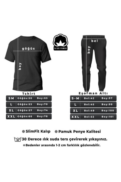 Unisex Kapalak Qo'shiq Bosilgan 2 Qismli Sport Kostyumi - 6