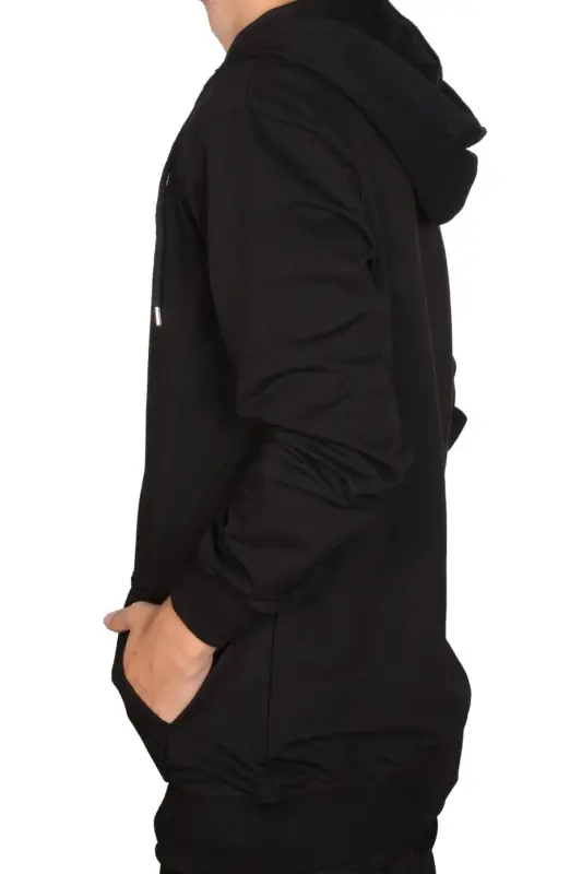 Unisex Kapüşonli Fermuarlı Sweat Hırka-qora - 2