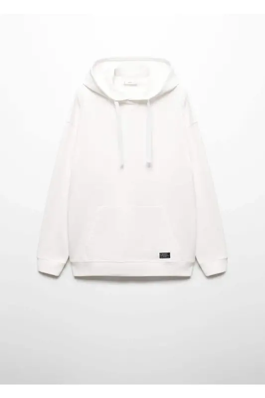 Unisex Kapüşonlu Sweatshirt - Beyaz - 2