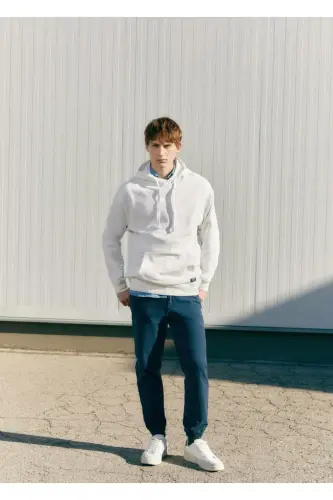 Unisex Kapüşonlu Sweatshirt - Beyaz - 5