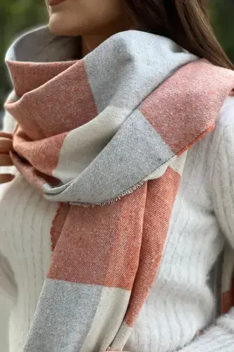 Unisex Kaşmir Tuzilishli Sochli Premium Uzun Sharf - DARCHIN OQ - NOVON GIYIM & AKSESUAR (1)