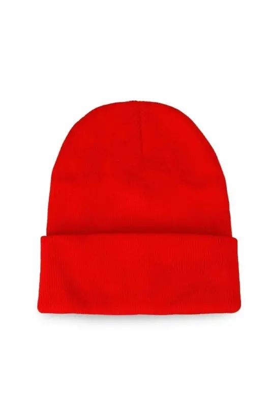Unisex Katlamalı Bere-KIRMIZI - 1