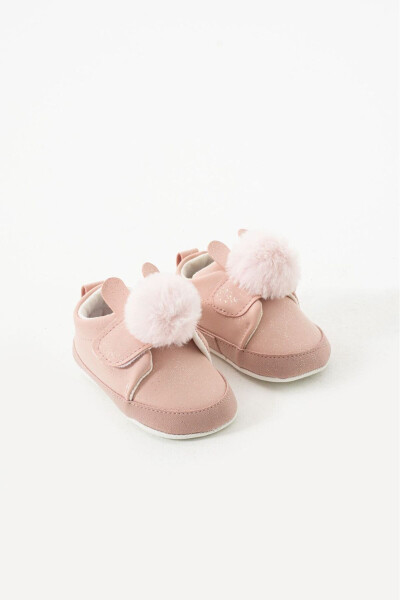 Unisex kaydırmaz Bebek Patik, Bebek Panduf, Kreş Ayakkabısı, Ev Ayakkabısı, İlk adım Ayakkabısı - Pembe - BABY