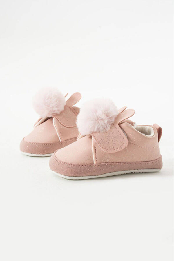 Unisex kaydırmaz Bebek Patik, Bebek Panduf, Kreş Ayakkabısı, Ev Ayakkabısı, İlk adım Ayakkabısı - Pembe - 3