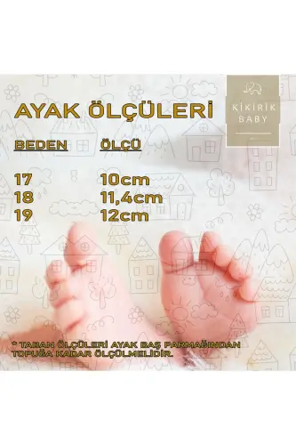 Unisex kaydırmaz Bebek Patik, Bebek Panduf, Kreş Ayakkabısı, Ev Ayakkabısı, İlk adım Ayakkabısı - Ekru - 4