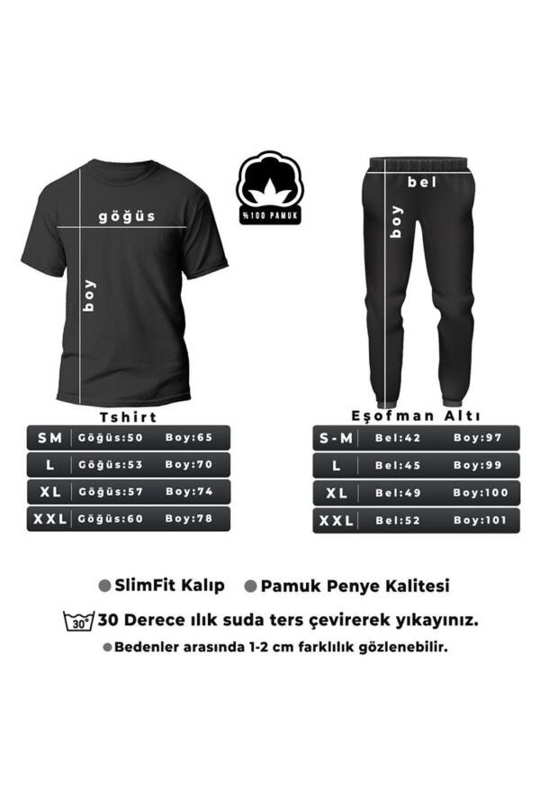 Unisex Kelebek Qo'shiq Bosilgan 2 Qismli Sport Kostyumi - 3