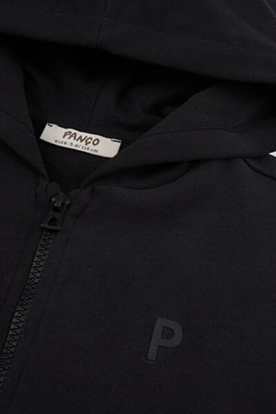 Unisex Kids Black Zip-Up Sweatshirt - 3