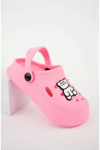 Unisex Kids Figure Sticker Sandal-Slippers-PINK - SLIPCAT (1)
