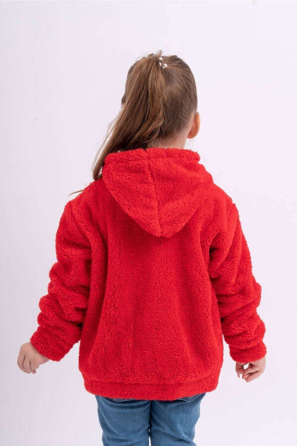 Unisex Kids Fleece Welsoft Plush Hooded Jacket with Pockets - 12