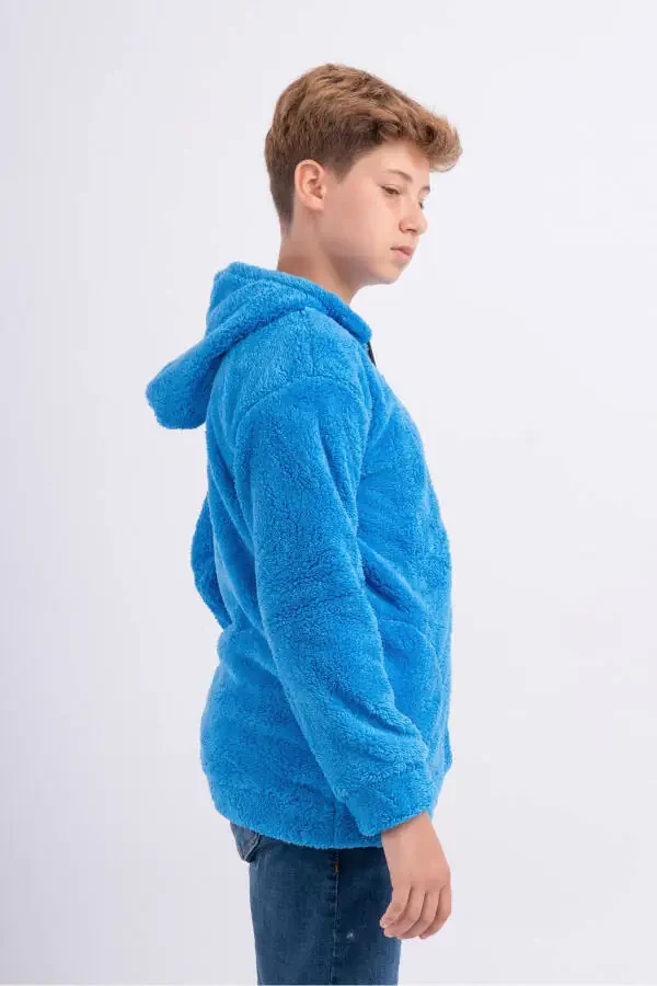 Unisex Kids Hoodie Fleece Welsoft Plush Jacket - 9