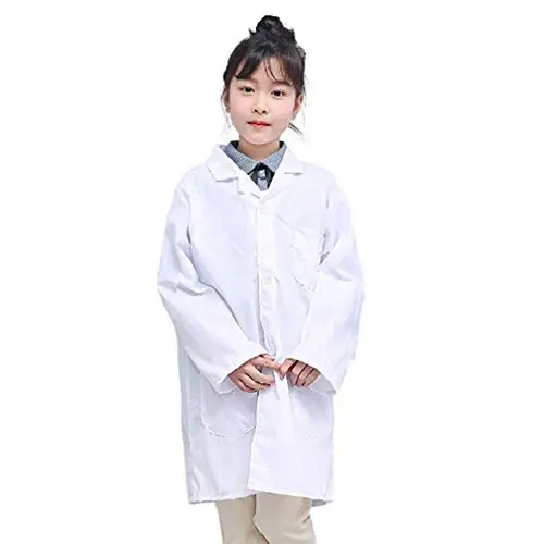 Unisex Kids Lab Coat Scientists Career Day Costume Halloween Pretent Dress-up Role Play Set - 1