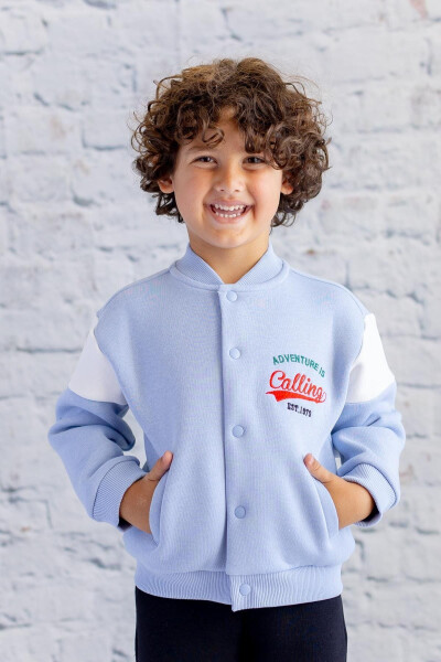 Unisex Kids Printed College Jacket 