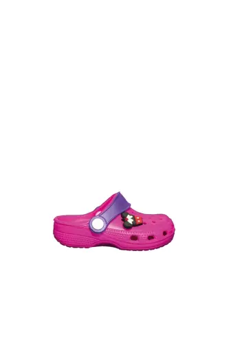 Unisex Kids Sandal-fuchsia purple with emoji 