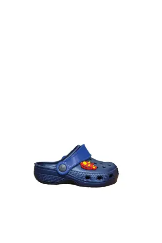 Unisex Kids Sandal-navy blue with emoji 