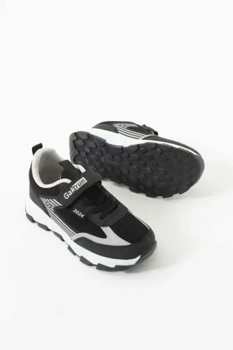 Unisex Kids Velcro Elastic Comfortable Daily Sneaker anorak Sport Shoes lightweight poly sole - 6