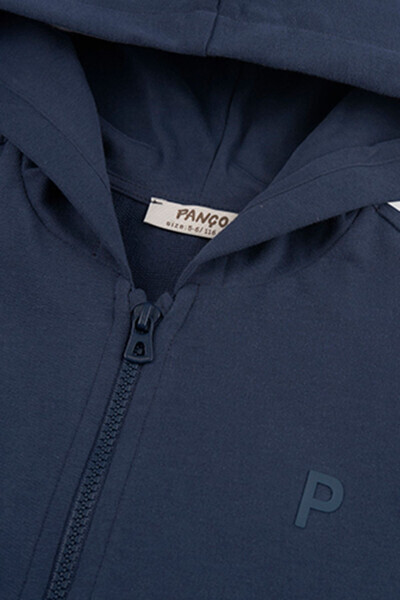 Unisex Kids Zippered Navy Sweatshirt - 3