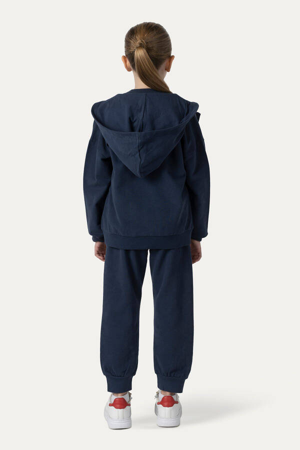 Unisex Kids Zippered Navy Sweatshirt - 7