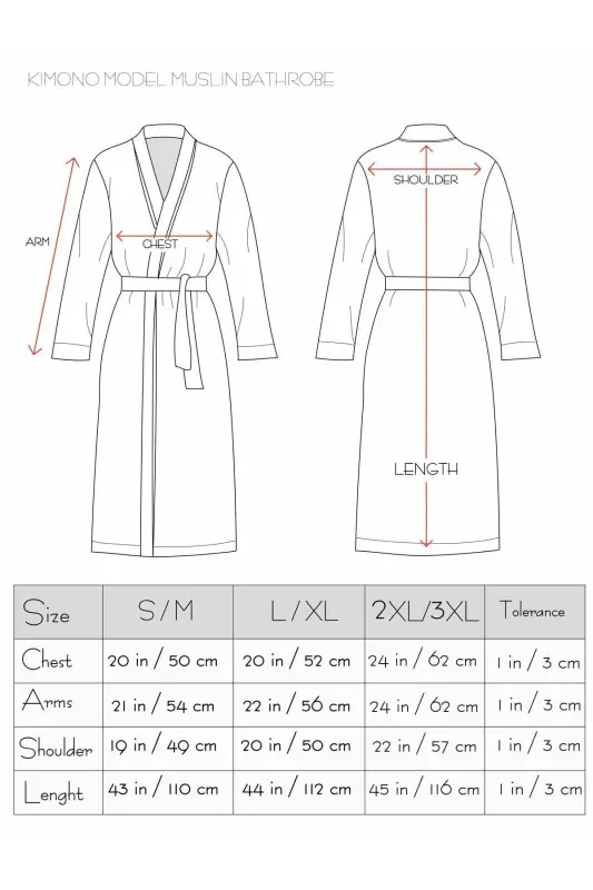 Unisex Kimono 4 Layer Muslin Bathrobe-NAVY BLUE - 8