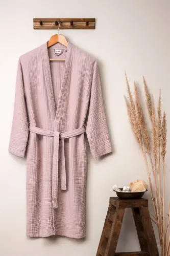 Unisex Kimono Muslin Robe - 100% Cotton & Soft Robe 