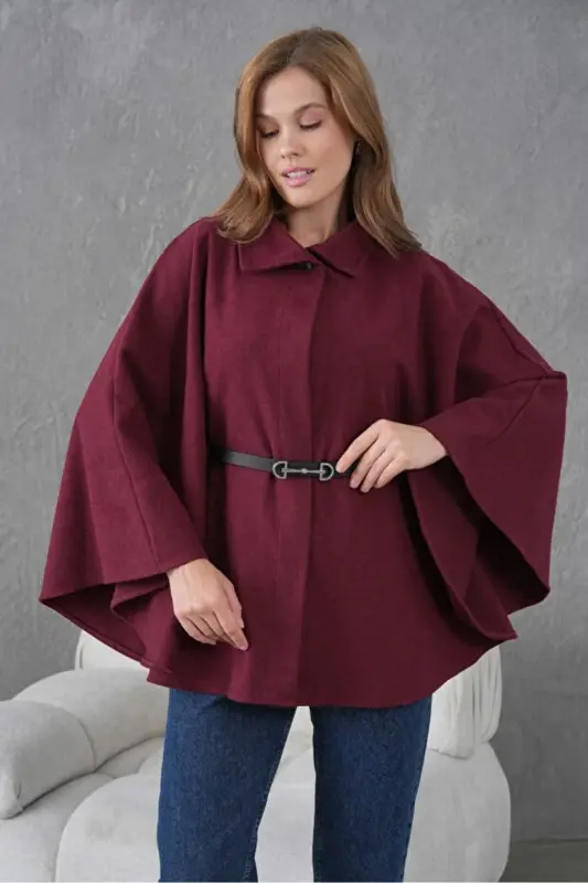 Unisex Kırmızı Pamuklu Balıkçı Yaka Şardonlu Slimfit Boğazlı Kazak - Kırmızı - 3