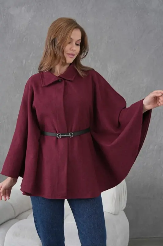 Unisex Kırmızı Pamuklu Balıkçı Yaka Şardonlu Slimfit Boğazlı Kazak - Kırmızı - 4