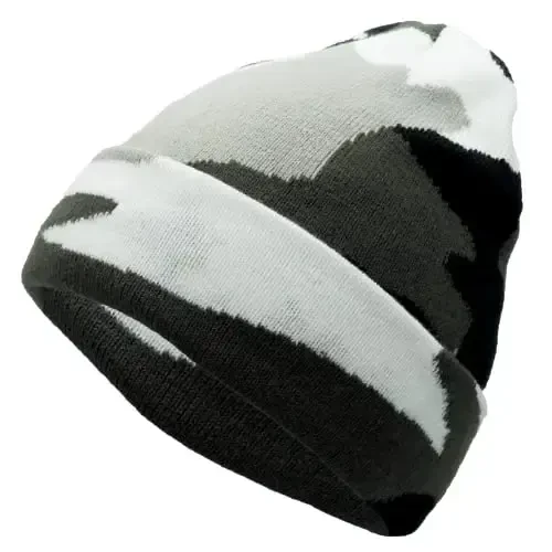 Unisex Knit Soft Warm Cuffed Beanie Hat Winter Camo Hats for Men Women - 1