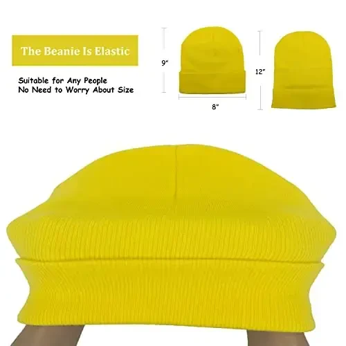 Unisex Knit Soft Warm Cuffed Beanie Hat Winter Camo Hats for Men Women - 4