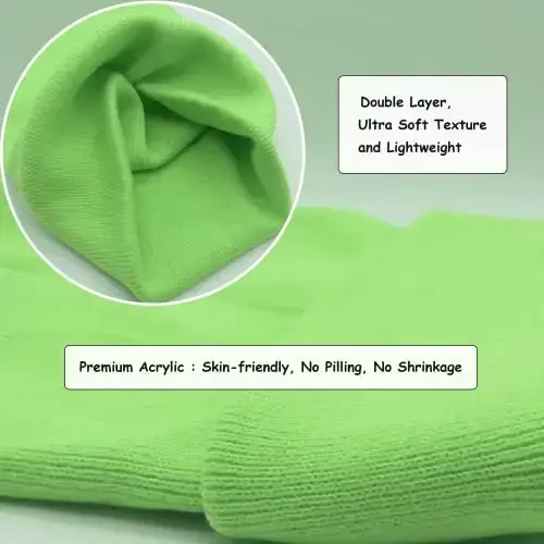 Unisex Knit Soft Warm Cuffed Beanie Hat Winter Camo Hats for Men Women - 5