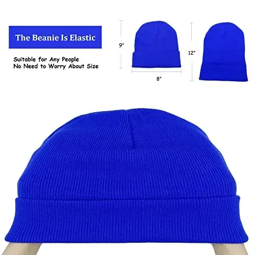 Unisex Knit Soft Warm Cuffed Beanie Hat Winter Camo Hats for Men Women - 4