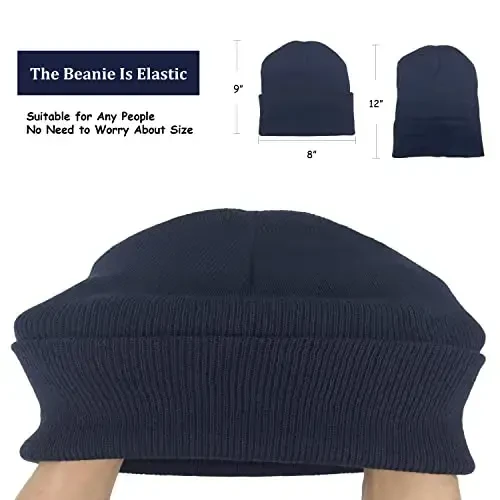 Unisex Knit Soft Warm Cuffed Beanie Hat Winter Camo Hats for Men Women - 4
