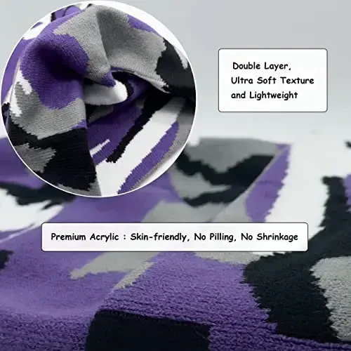 Unisex Knit Soft Warm Cuffed Beanie Hat Winter Camo Hats for Men Women - 5