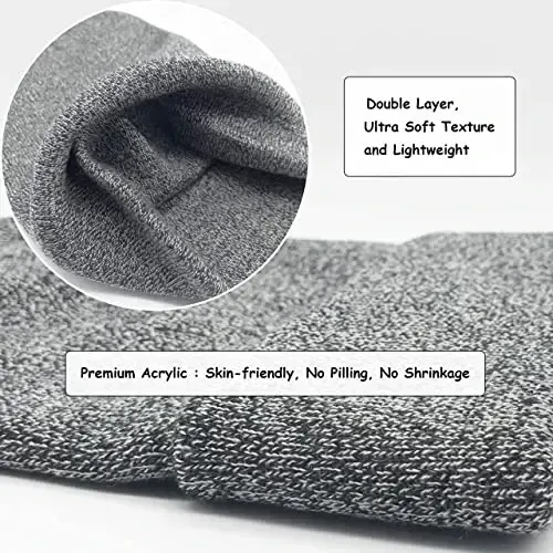 Unisex Knit Soft Warm Cuffed Beanie Hat Winter Camo Hats for Men Women - 5