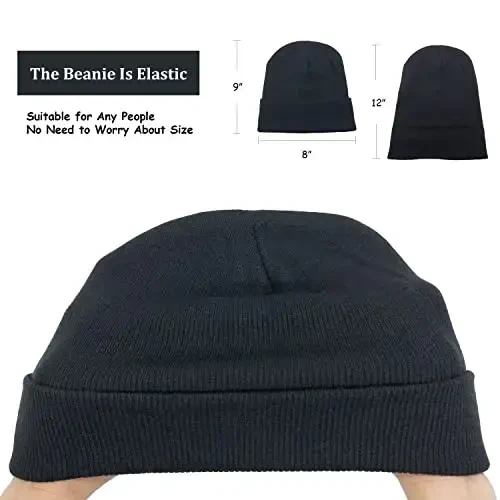 Unisex Knit Soft Warm Cuffed Beanie Hat Winter Camo Hats for Men Women - 4