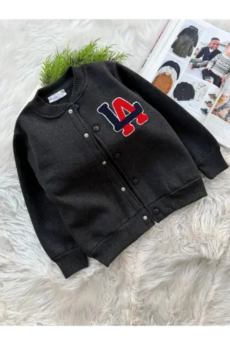 Unisex Çocuk Kolej Ceketi Okul Spor Mevsimlik Mont - 3