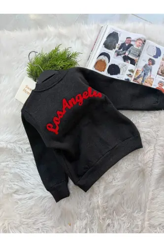 Unisex Çocuk Kolej Ceketi Okul Spor Mevsimlik Mont - 4