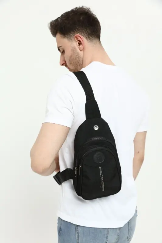 Unisex Krinkıl Body Bag Çapraz Askılı Omuz Ve Bel Çantası - 4