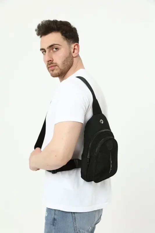 Unisex Krinkıl Body Bag Çapraz Askılı Omuz Ve Bel Çantası - 5