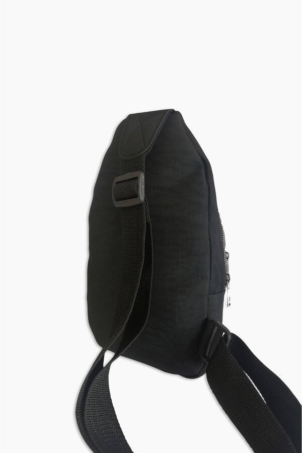 Unisex Krinkıl Body Bag Çapraz Askılı Omuz Ve Bel Çantası - Siyah - 14
