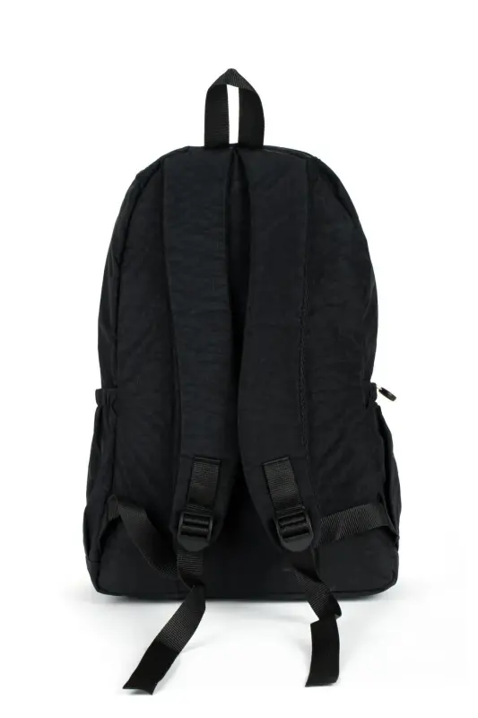 Unisex Krinkıl Su Geçirmez Kumaş Büyük Boy Çok Gözlü Okul Ve Seyahat Sırt Çantası Cty-lbn-101-Siyah - 4