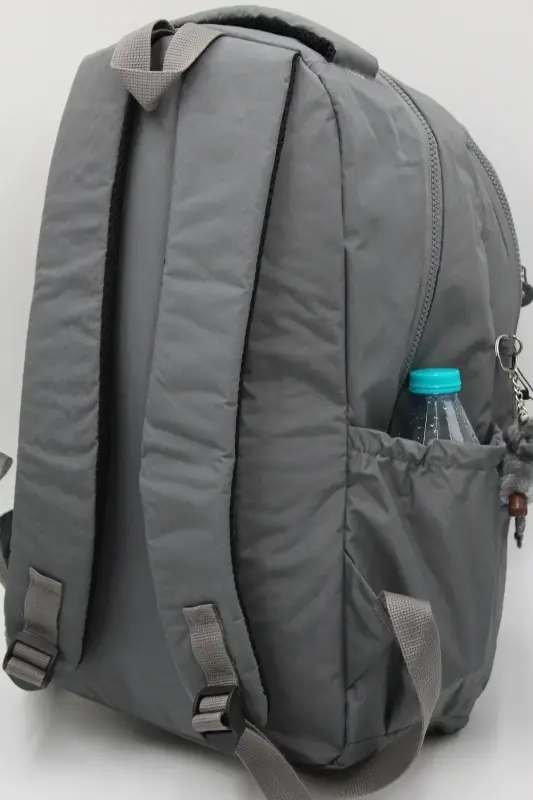 Unisex Krinkıl Su Geçirmez Kumaş Büyük Boy Çok Gözlü Okul ve Seyahat Sırt Çantası cty-lbn-101-Antrasit - 5