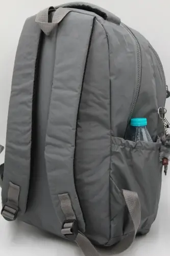 Unisex Krinkıl Su Geçirmez Kumaş Büyük Boy Çok Gözlü Okul ve Seyahat Sırt Çantası cty-lbn-101-Antrasit - 5