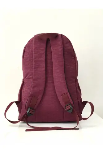 Unisex Krinkıl Su Geçirmez Kumaş Büyük Boy Çok Gözlü Okul Ve Seyahat Sırt Çantası Cty-lbn-101 - bordo - 3