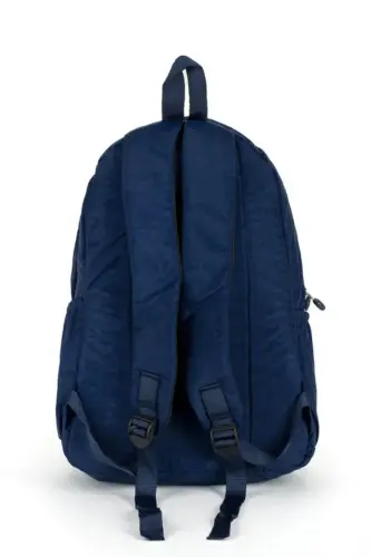 Unisex Krinkıl Su Geçirmez Kumaş Büyük Boy Çok Gözlü Okul ve Seyahat Sırt Çantası cty-lbn-101 - Lacivert - 6