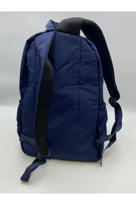 Unisex Krinkıl Su Geçirmez Kumaş Büyük Boy Çok Gözlü Okul ve Seyahat Sırt Çantası cty-lbn-101 - Lacivert - 5